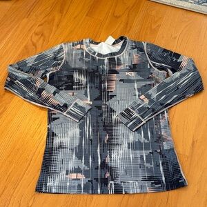 Kari Traa Fryd size Large patterned crewneck base layer long sleeve